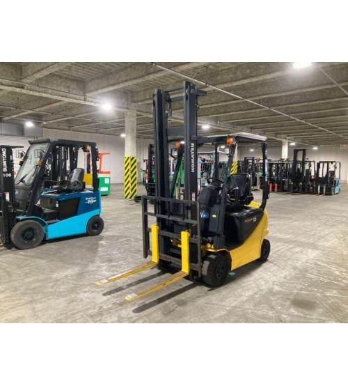 Xe nâng điện 1.5 tấn 4 mét ngồi lái Komatsu FB15-12 bình điện VSFL402 đời 2016